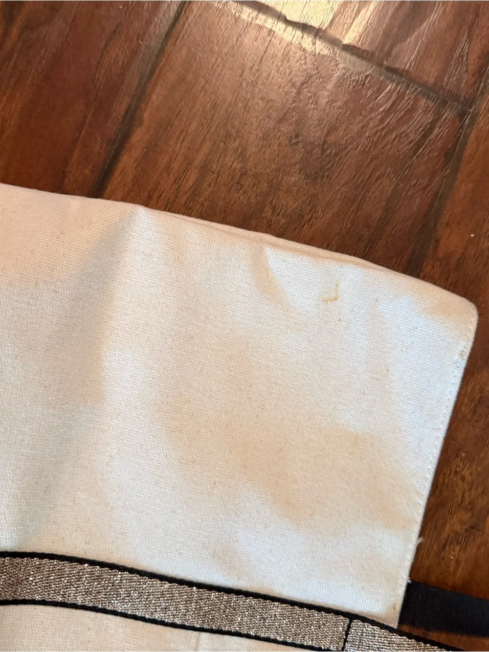 Victoria's Secret Cream and Gold Glitter Tote